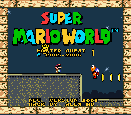 Super Mario World Master Quest 1 Title Screen